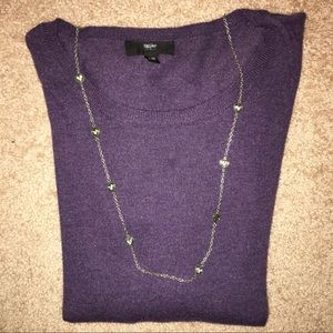 Purple Cotton Long Sleeve Tee